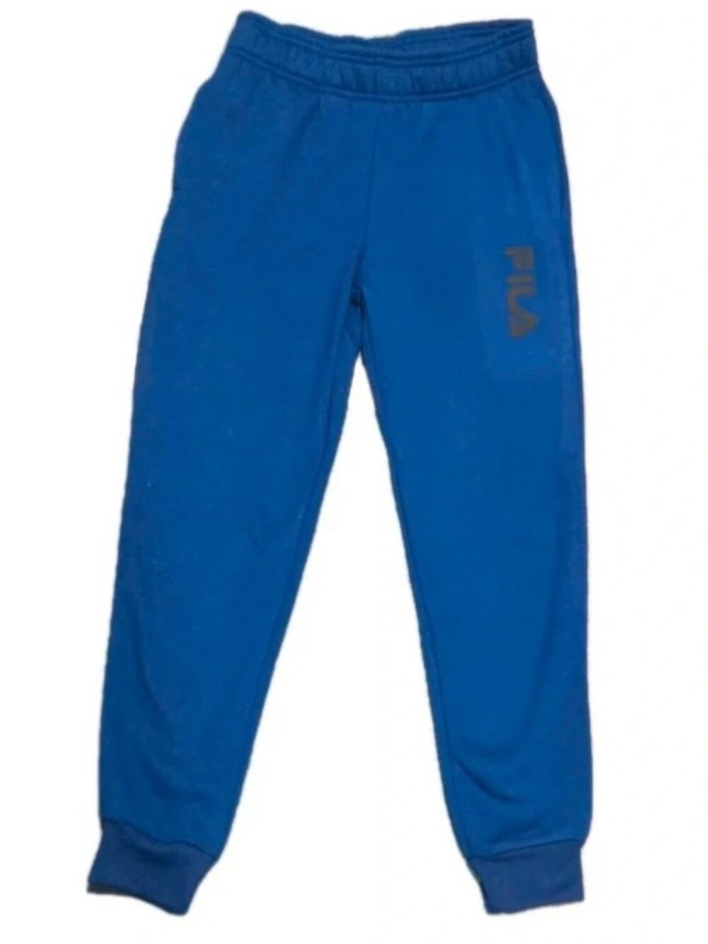 FILA Boys Blue Jogger Activewear Pants M (10/12) 100% Polyester Elastic Waist